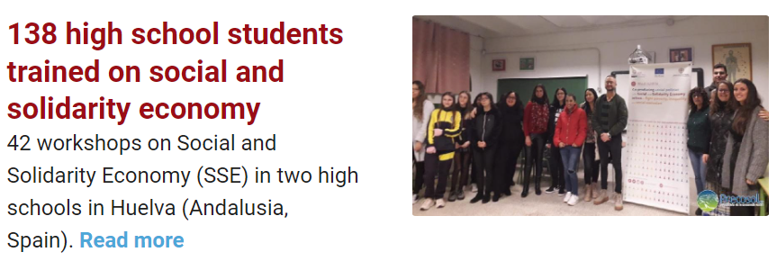 138 high school students trained on social and solidarity economy